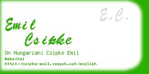 emil csipke business card